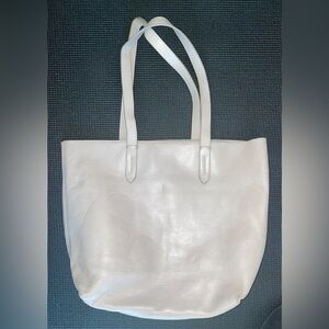 Botkier Elegant White Leather Tote Bag